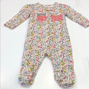 Carter’s Child of Mine Baby Girl Floral Sleeper – Size 3–6 Months